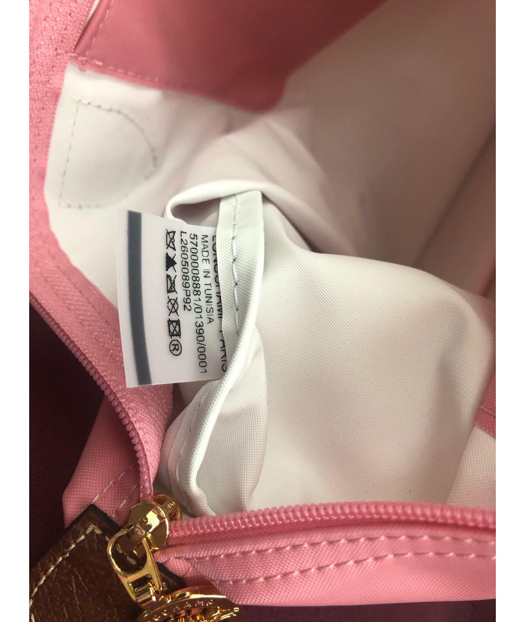 LONGCHAMP Коралловая синтетическая сумка тоут, фото 6