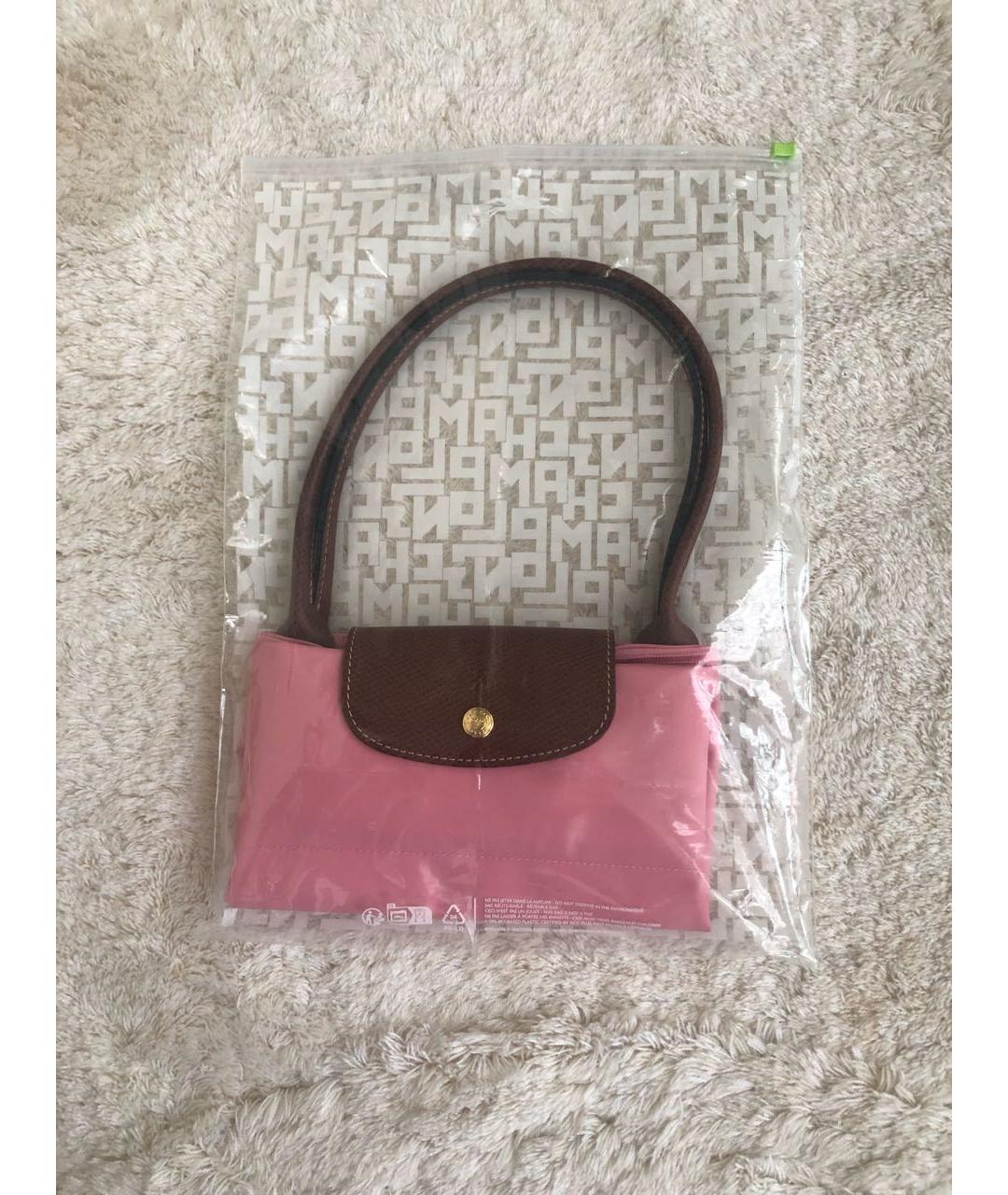 LONGCHAMP Коралловая синтетическая сумка тоут, фото 3