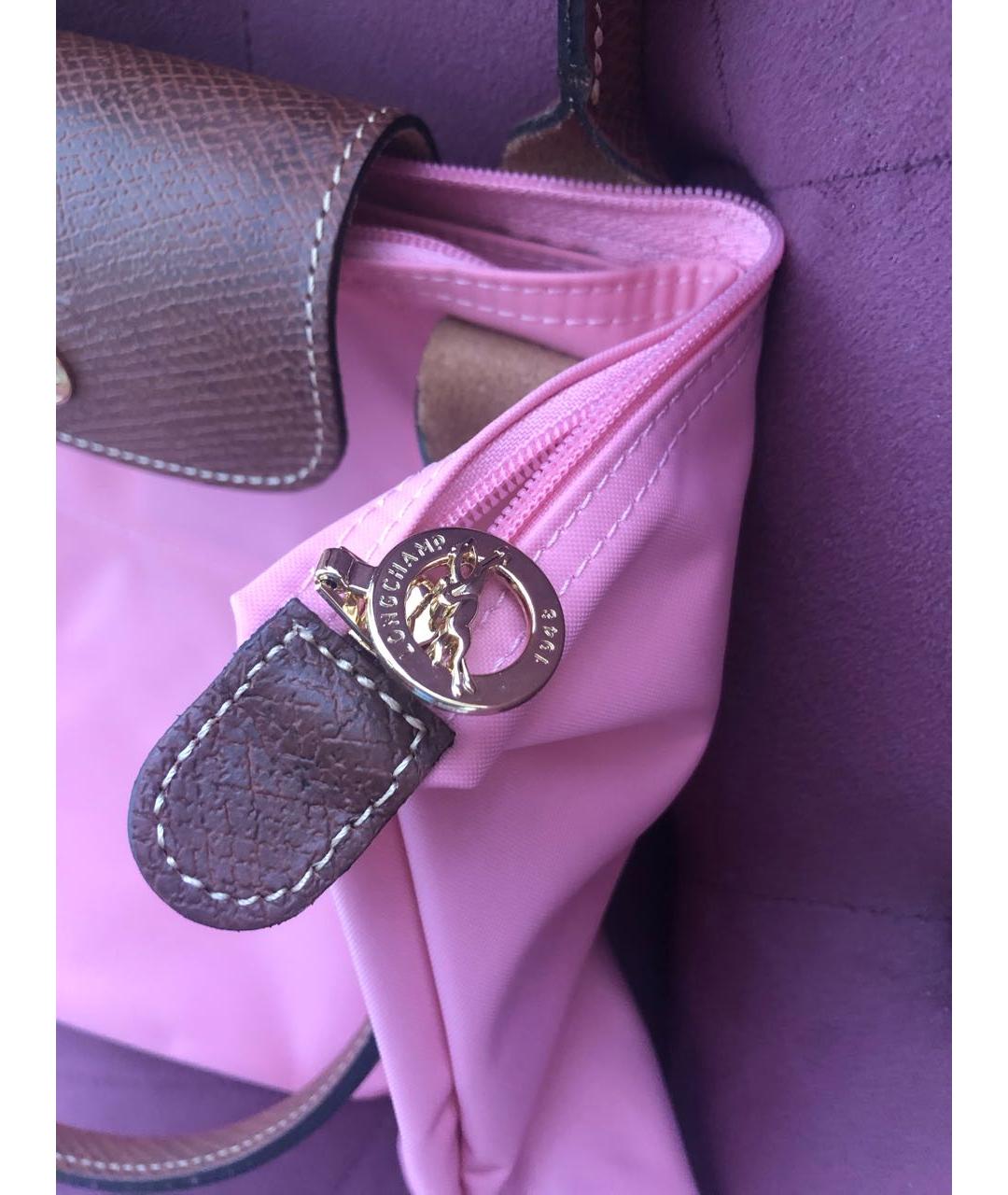 LONGCHAMP Коралловая синтетическая сумка тоут, фото 5