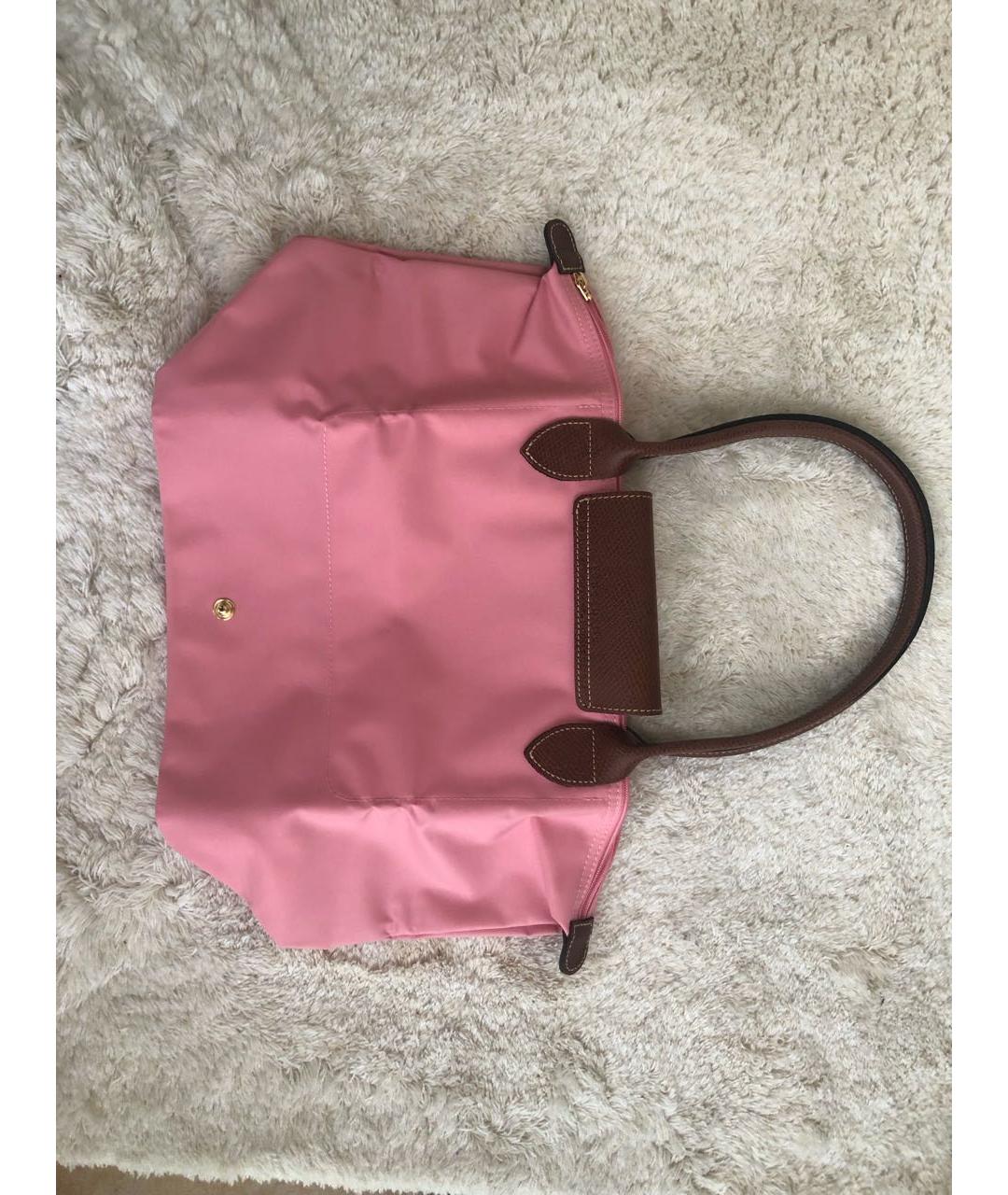 LONGCHAMP Коралловая синтетическая сумка тоут, фото 2