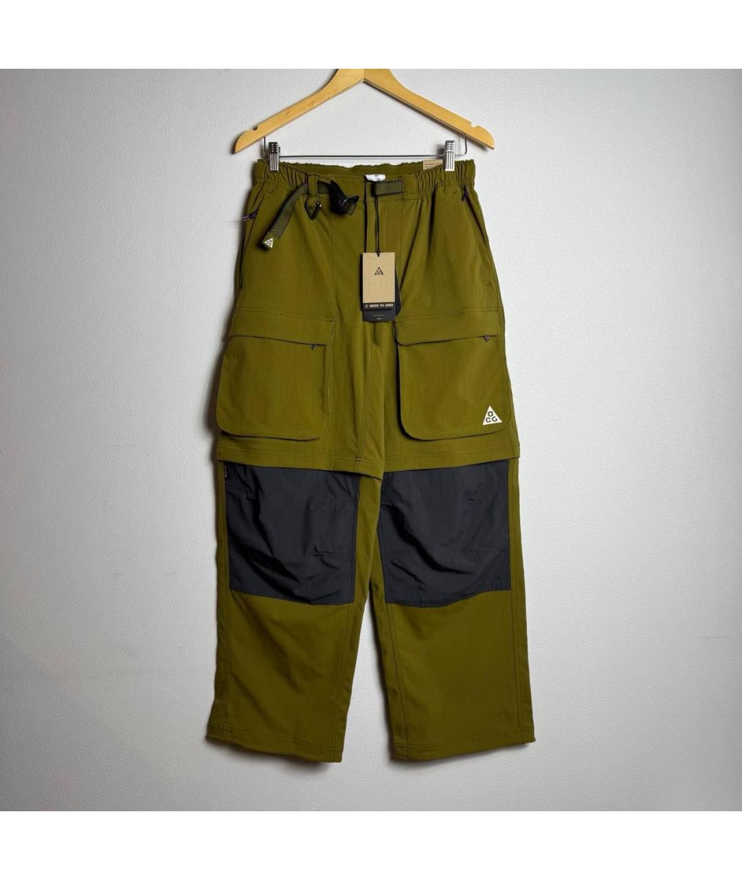 NIKE Горчичные повседневные брюки, фото 8