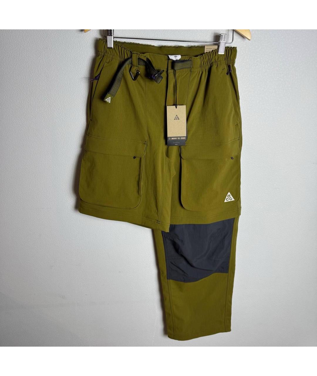 NIKE Горчичные повседневные брюки, фото 2