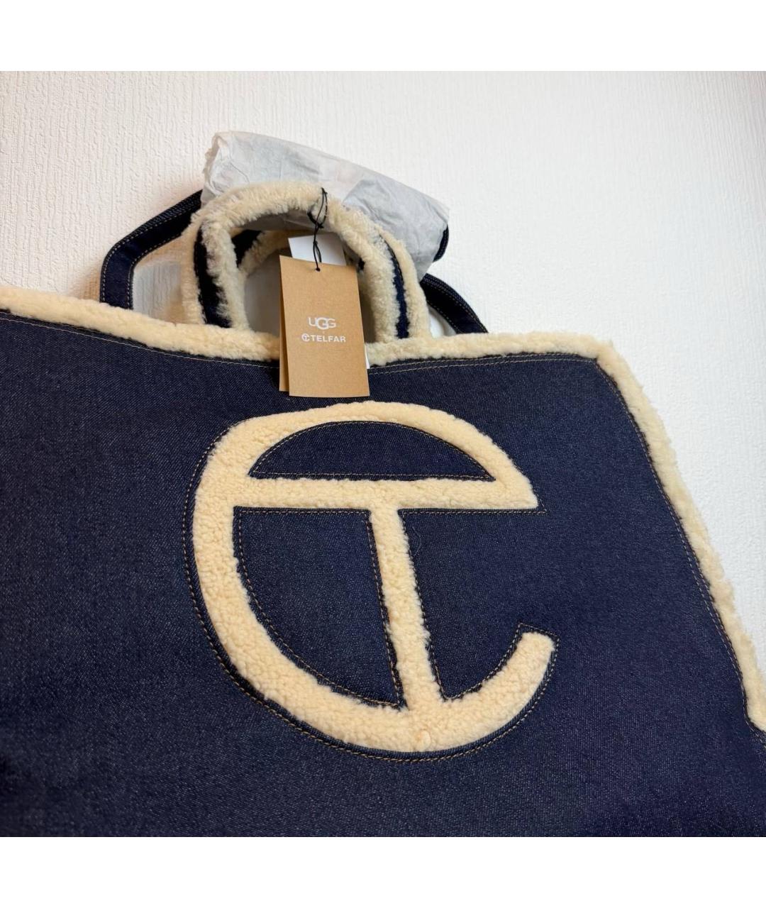 UGG Темно-синяя сумка тоут, фото 4