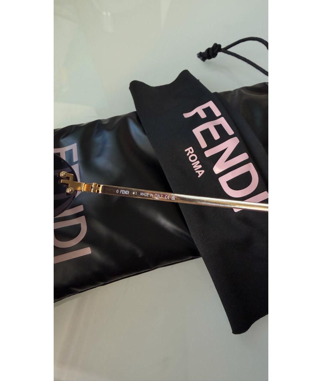 FENDI Синие пластиковые солнцезащитные очки, фото 8