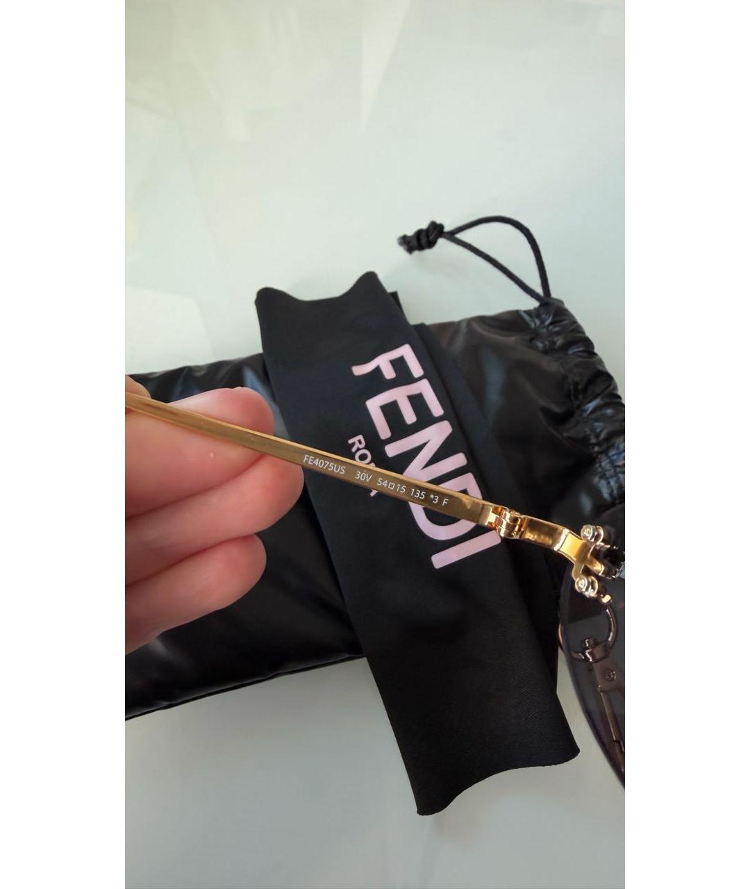 FENDI Синие пластиковые солнцезащитные очки, фото 2