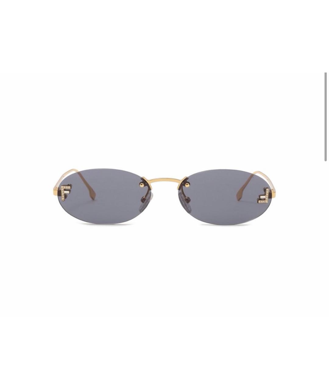 FENDI Синие пластиковые солнцезащитные очки, фото 6