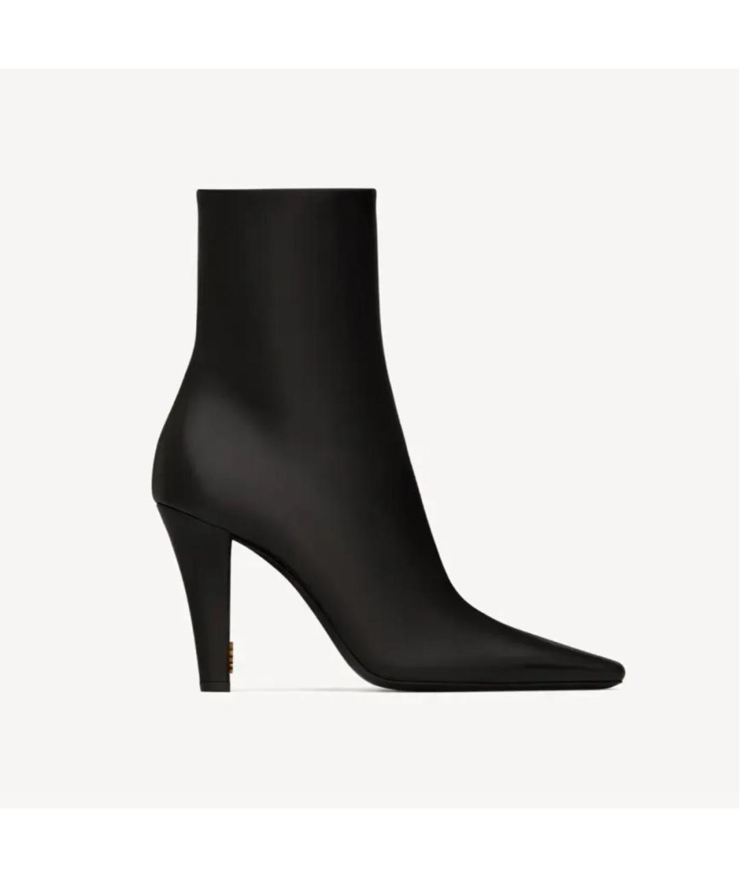 SAINT LAURENT Черные кожаные ботильоны, фото 6