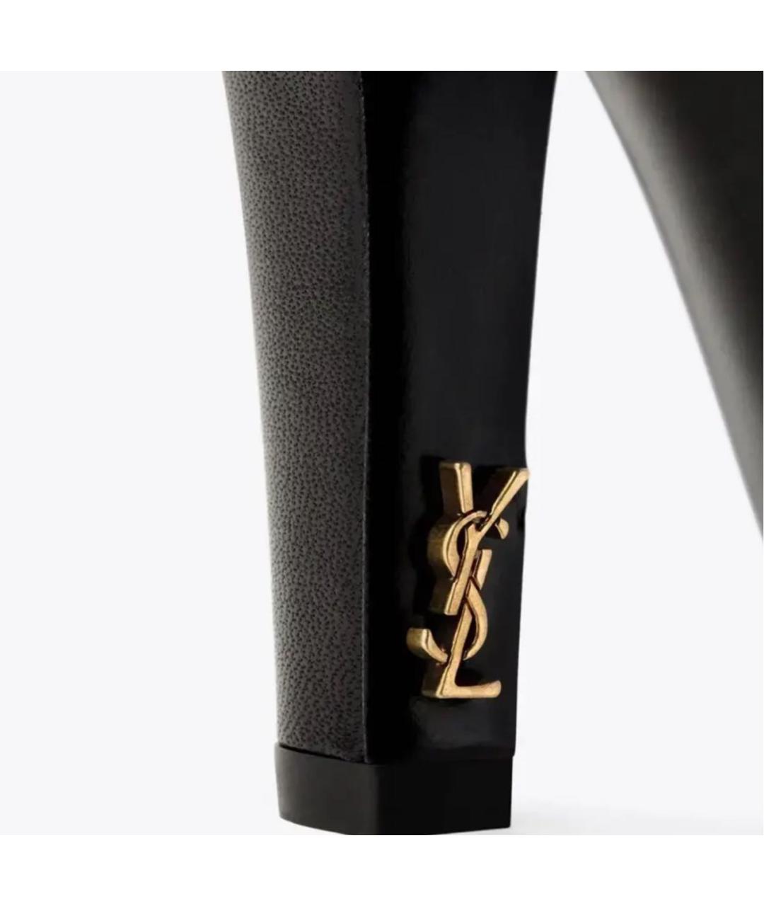 SAINT LAURENT Черные кожаные ботильоны, фото 4