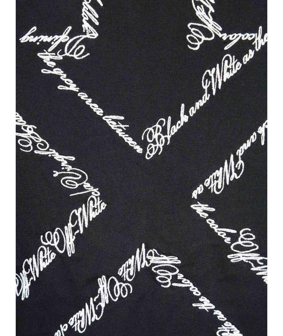 OFF-WHITE Черная хлопковая футболка, фото 3