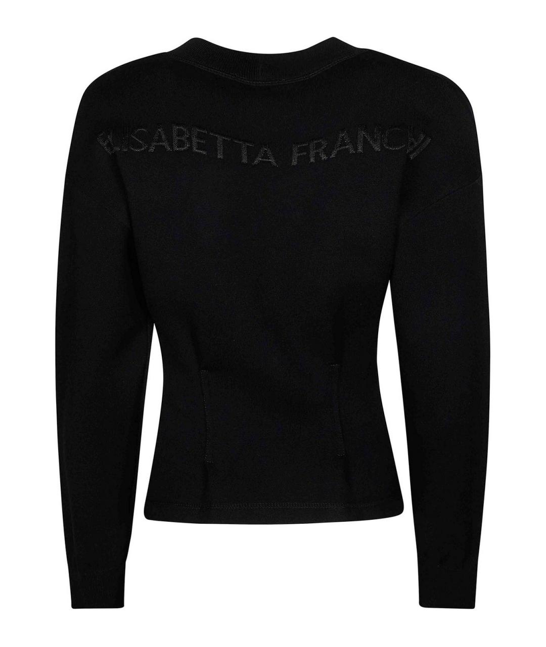 ELISABETTA FRANCHI Черный кардиган, фото 2