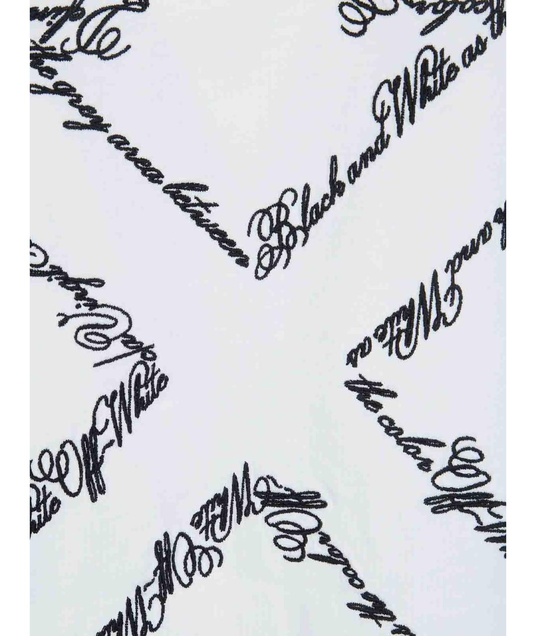 OFF-WHITE Белая хлопковая футболка, фото 3