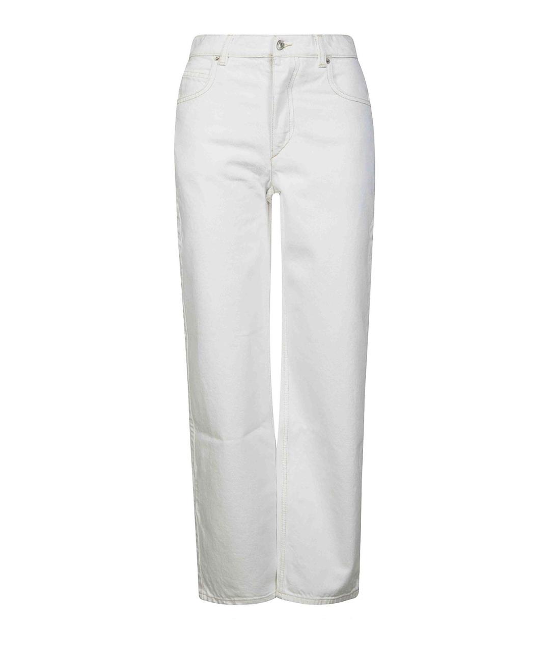 ISABEL MARANT Белые хлопковые прямые брюки, фото 1