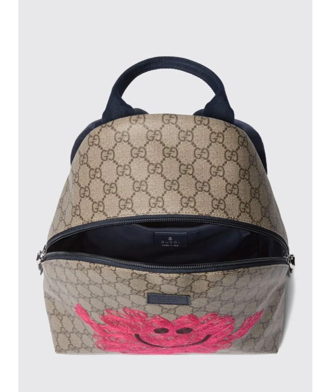 GUCCI Коричневый рюкзак из канвы, фото 4