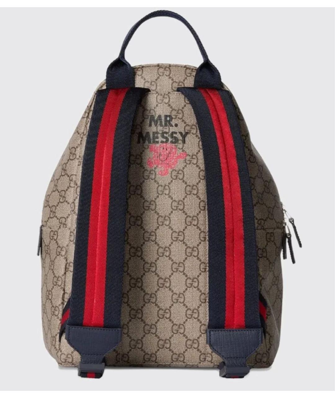GUCCI Коричневый рюкзак из канвы, фото 2