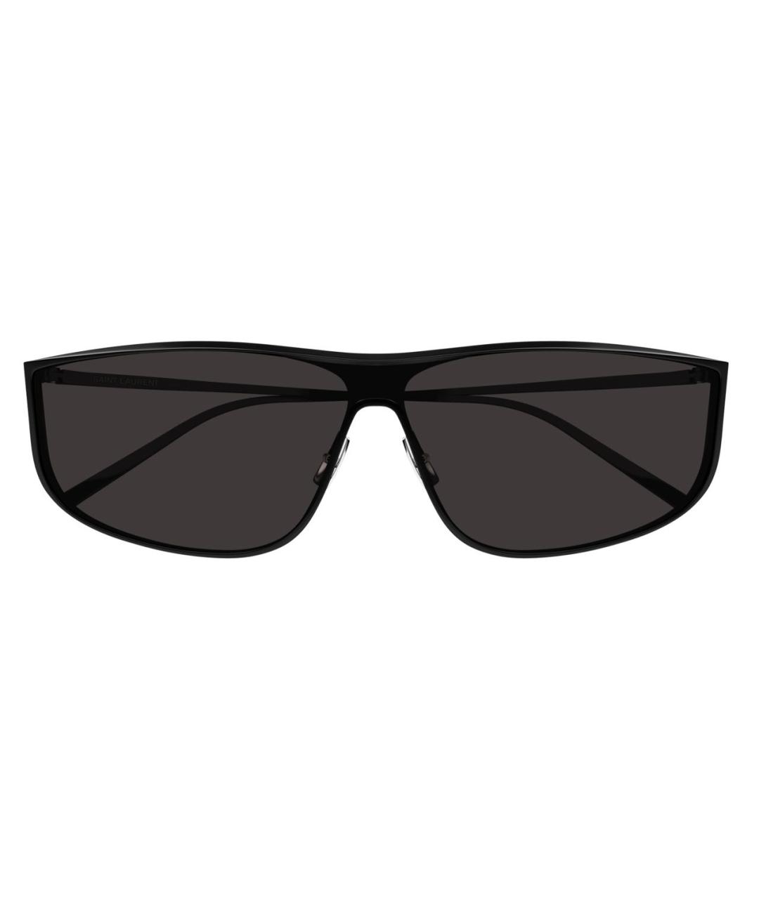 SAINT LAURENT Черные металлические солнцезащитные очки, фото 1