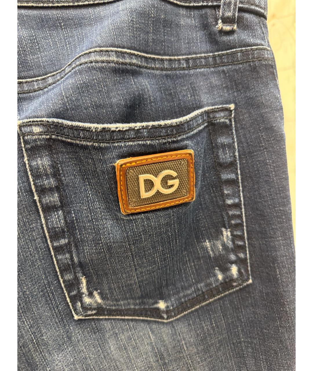 DOLCE&GABBANA Темно-синие хлопковые джинсы скинни, фото 5