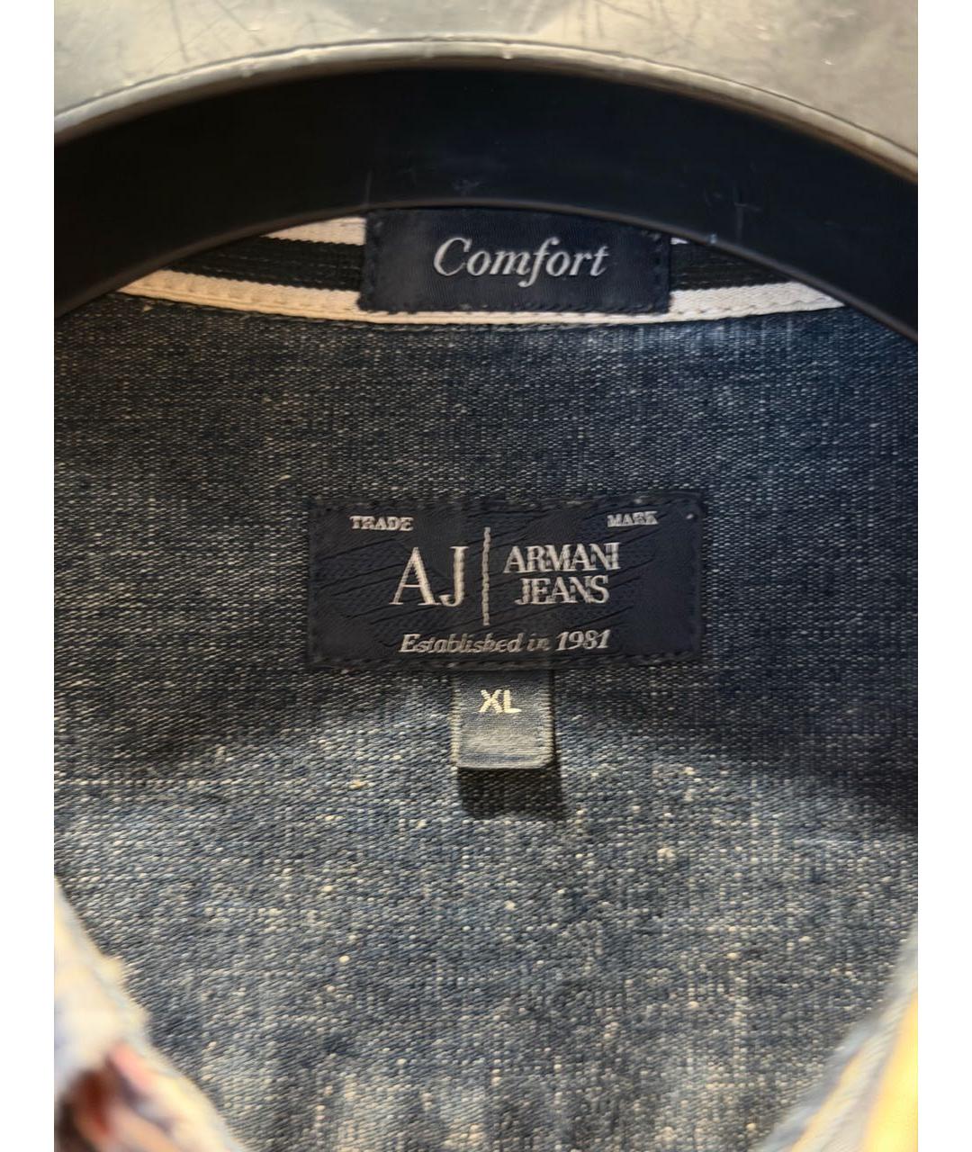 ARMANI JEANS Красная хлопковая классическая рубашка, фото 6