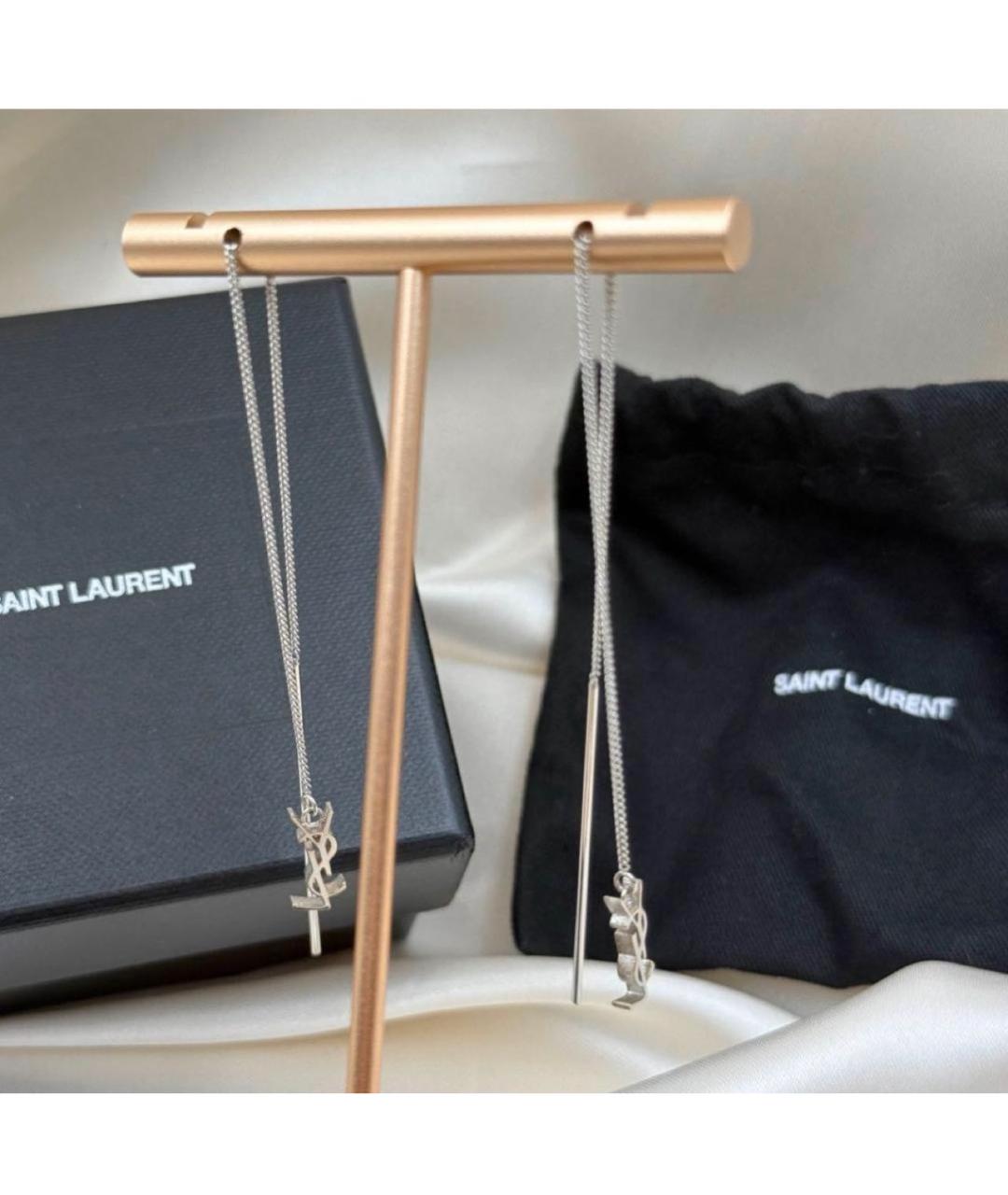SAINT LAURENT Серебряные серьги, фото 5