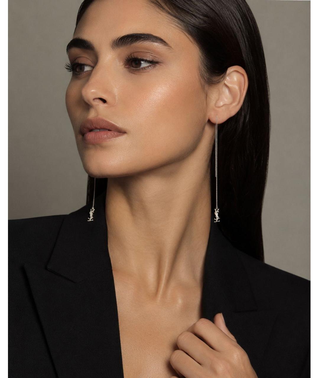 SAINT LAURENT Серебряные серьги, фото 2