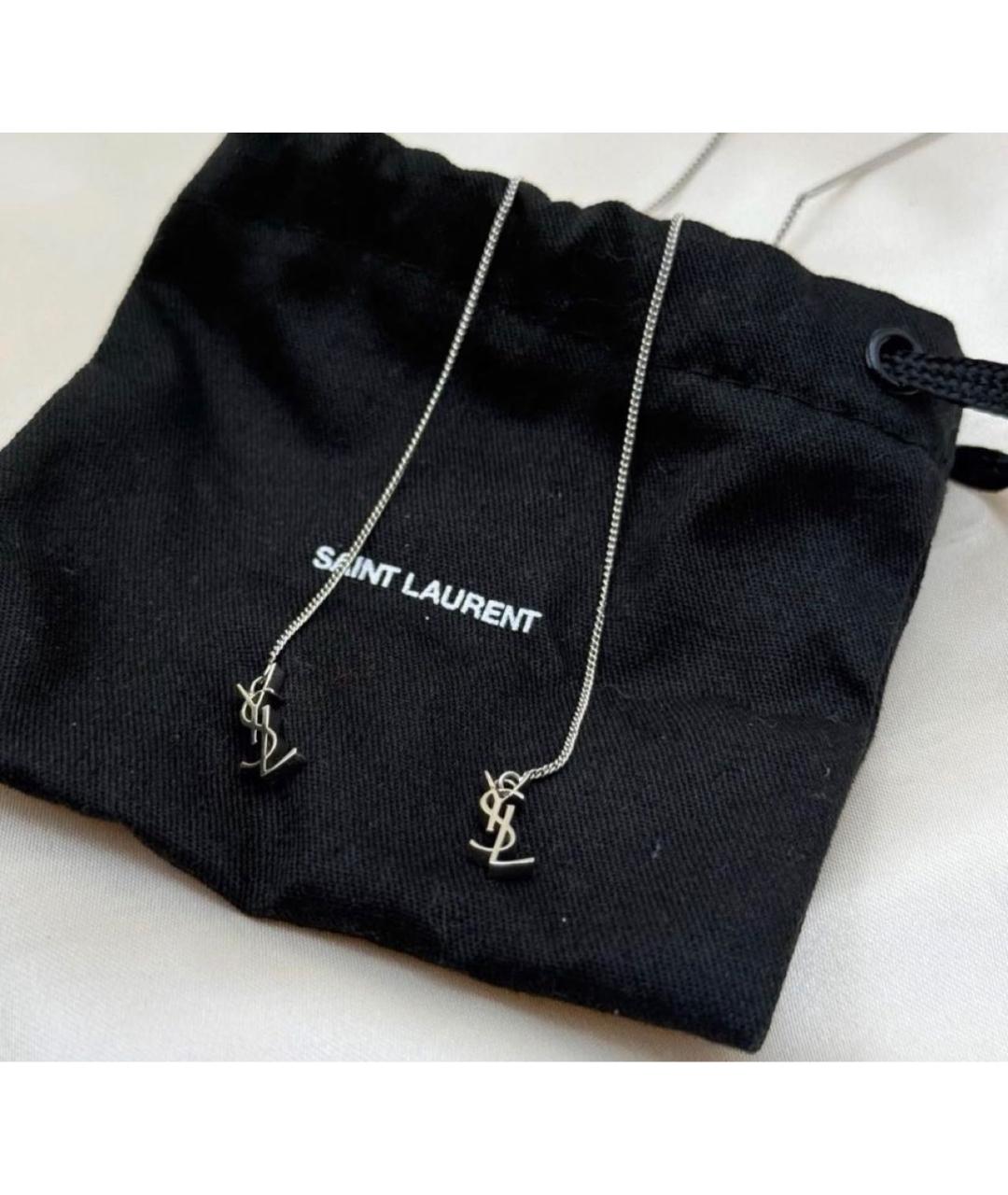 SAINT LAURENT Серебряные серьги, фото 6