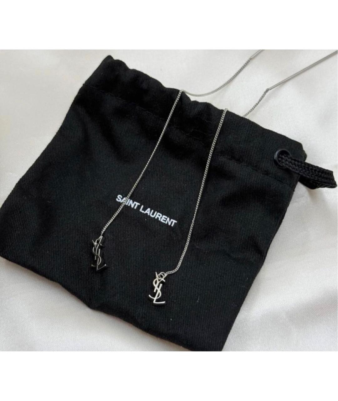 SAINT LAURENT Серебряные серьги, фото 7