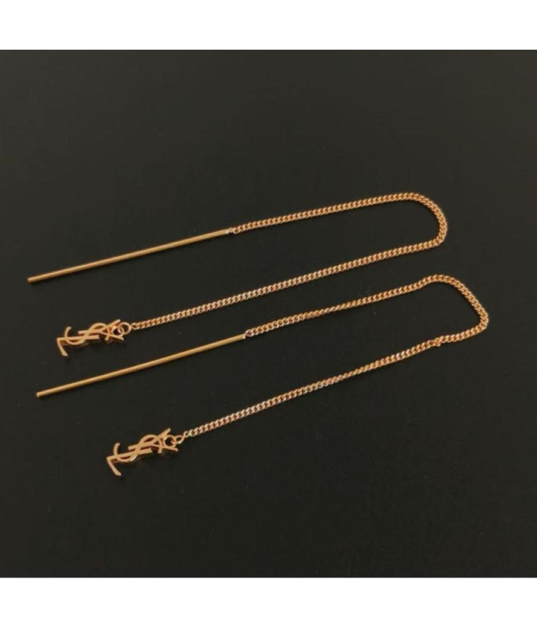 SAINT LAURENT Золотые серьги, фото 4