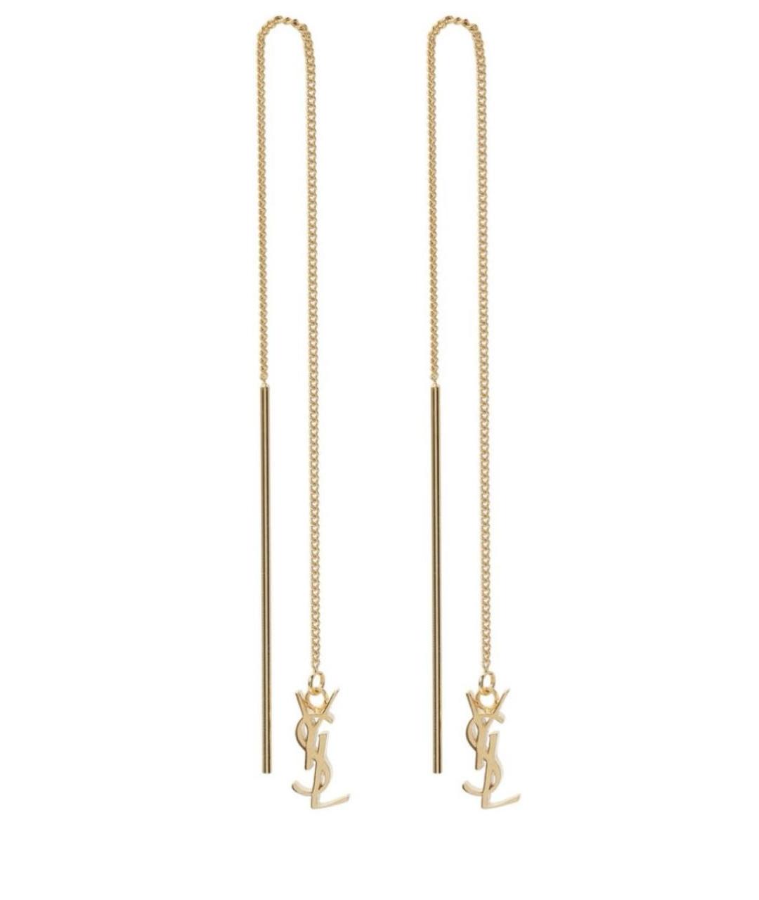 SAINT LAURENT Золотые серьги, фото 1