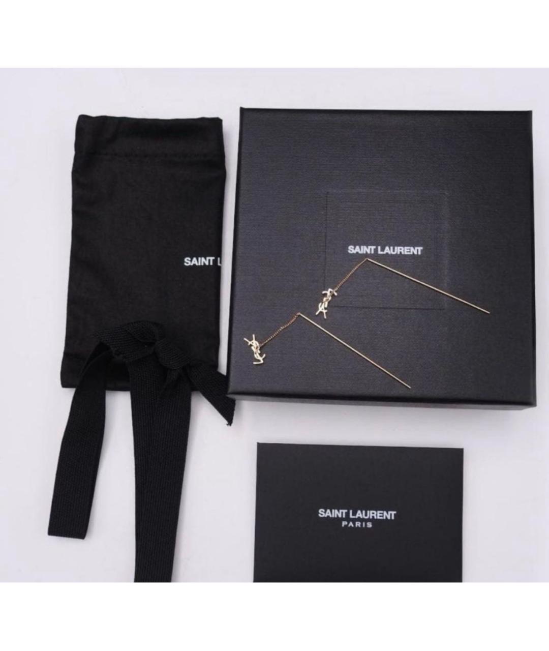SAINT LAURENT Золотые серьги, фото 2