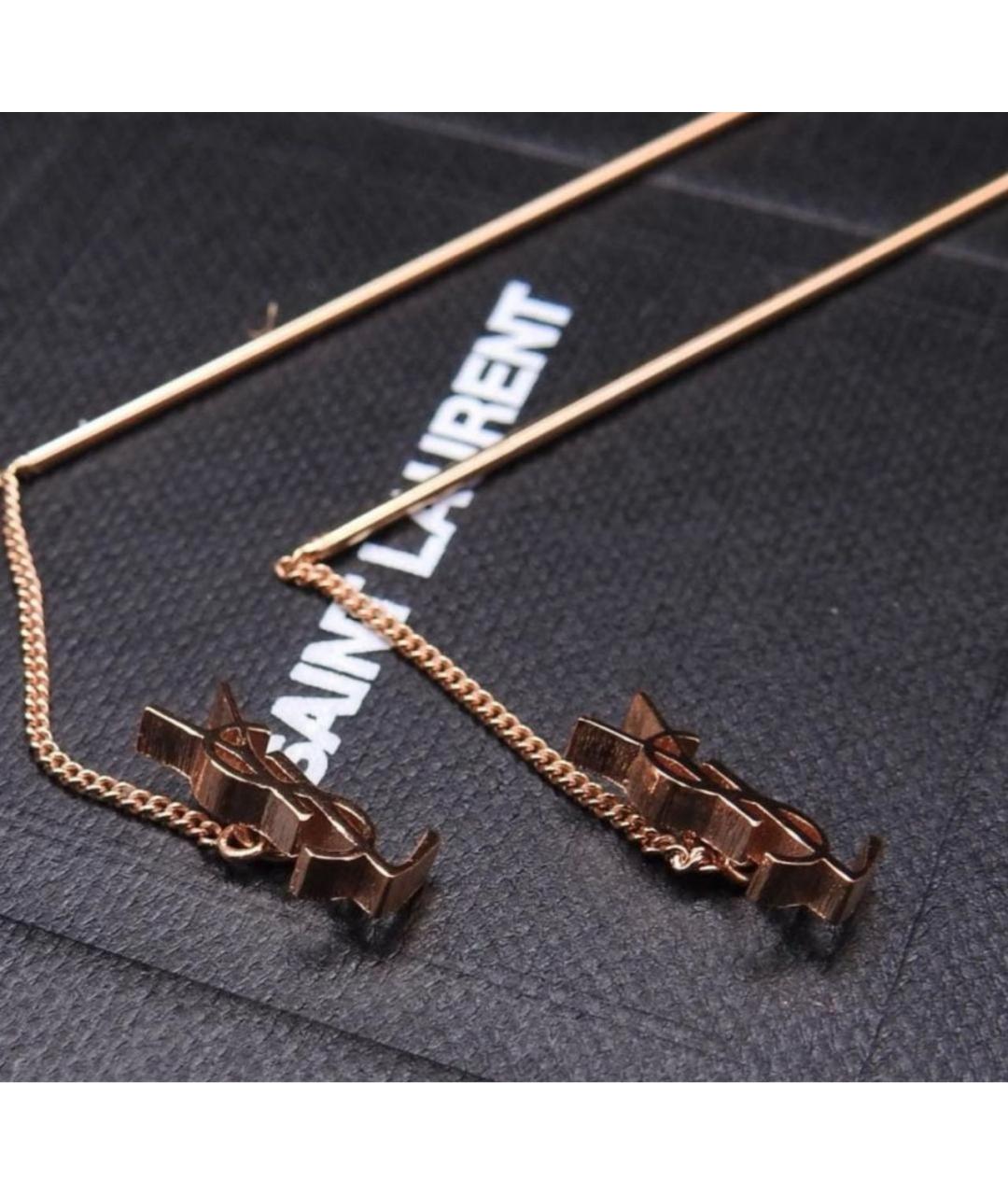 SAINT LAURENT Золотые серьги, фото 5