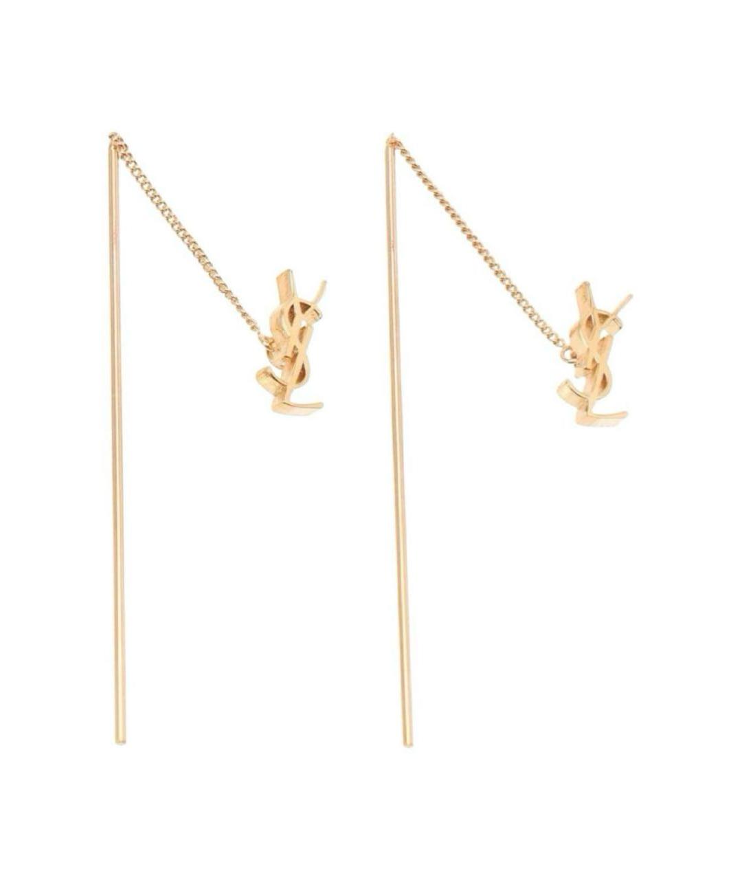 SAINT LAURENT Золотые серьги, фото 8