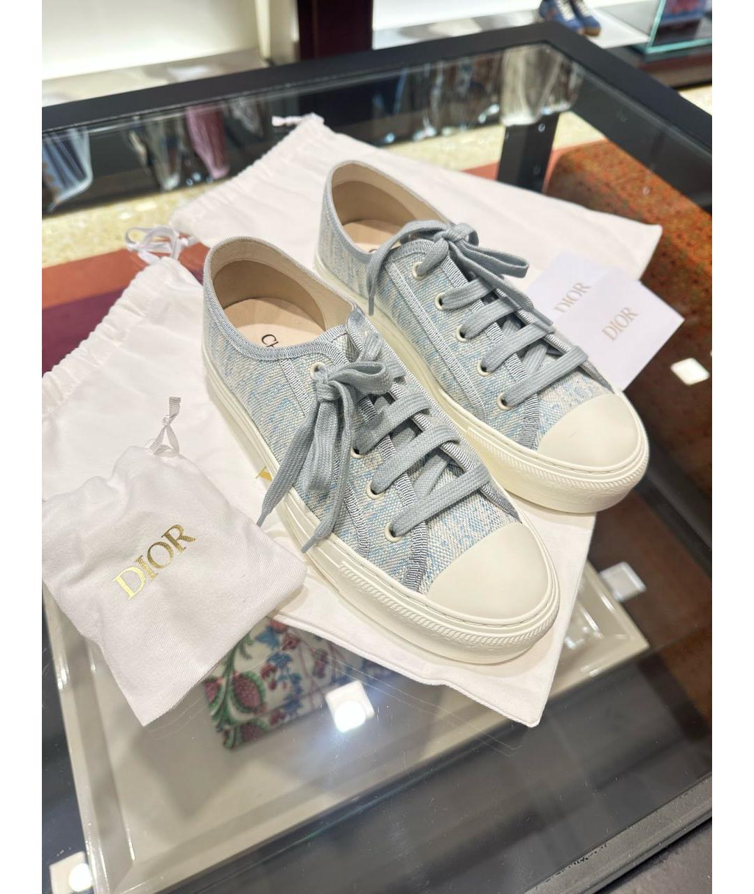 CHRISTIAN DIOR Голубые кеды, фото 2