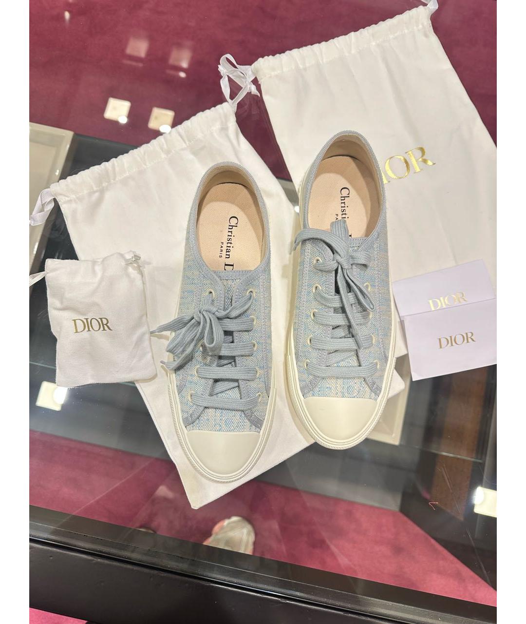 CHRISTIAN DIOR Голубые кеды, фото 5
