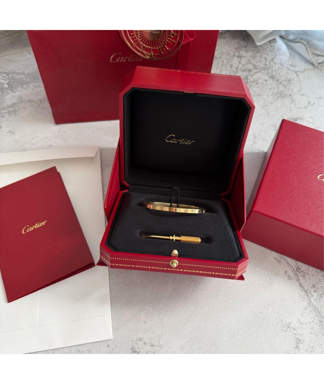 CARTIER Золотой браслет из желтого золота, фото 2