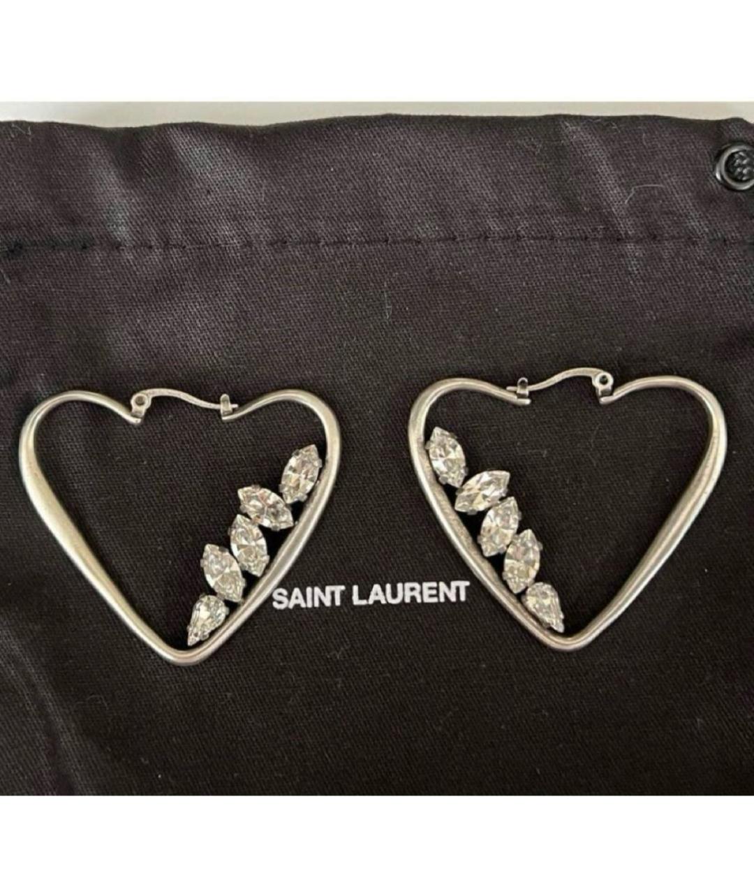 SAINT LAURENT Серебряные серьги, фото 2