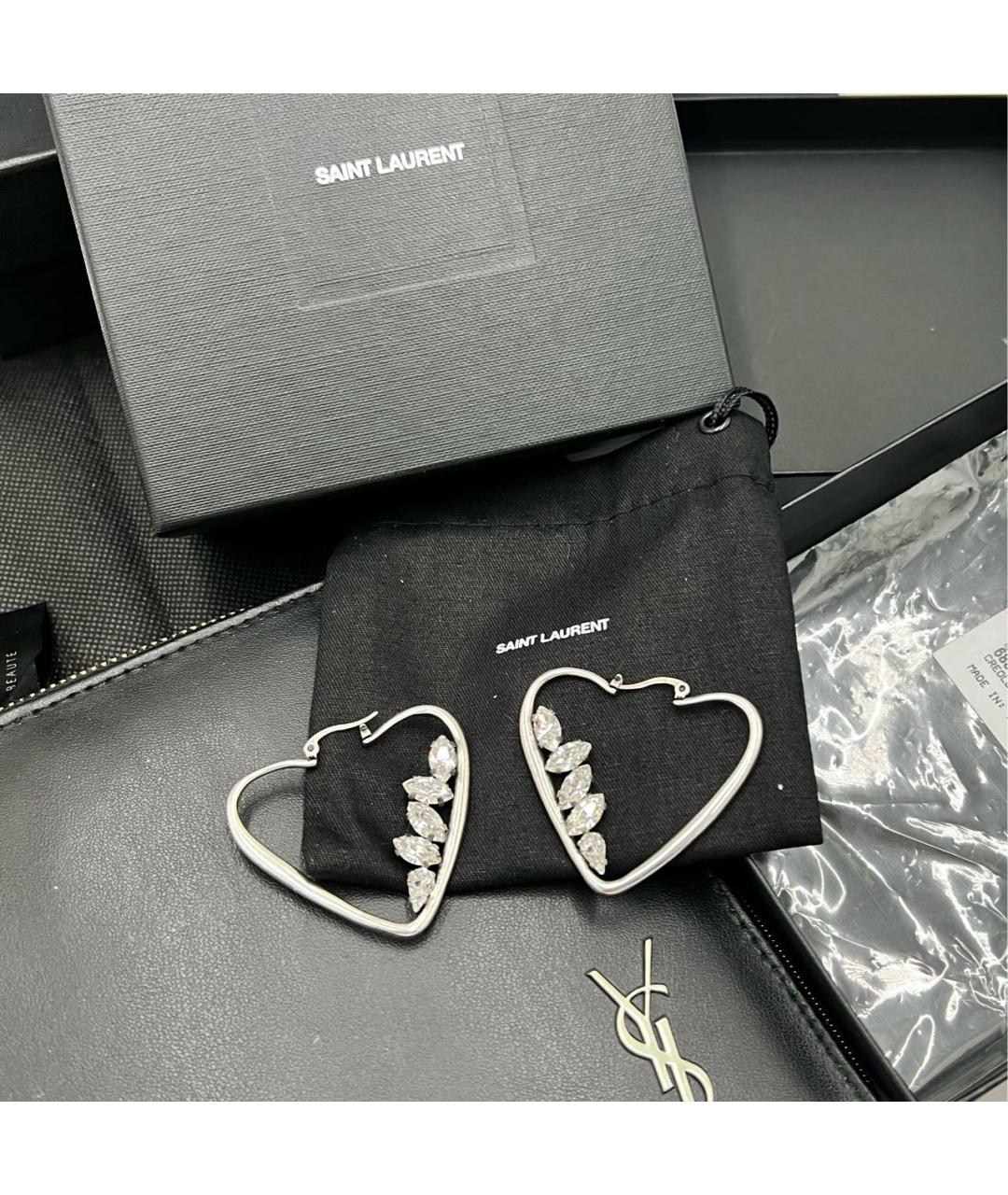 SAINT LAURENT Серебряные серьги, фото 3