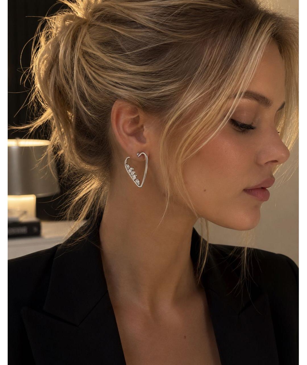 SAINT LAURENT Серебряные серьги, фото 6