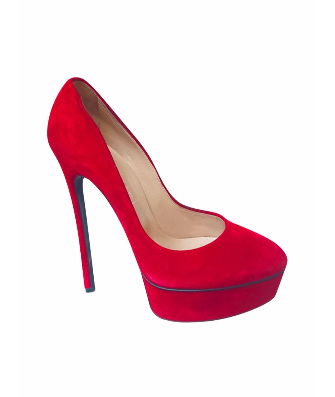 CASADEI Красные замшевые туфли, фото 1