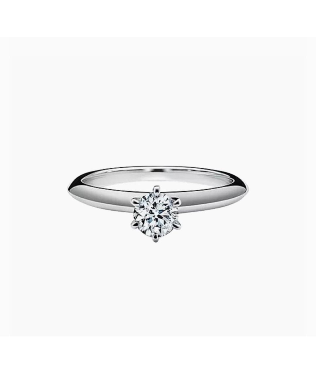 TIFFANY&CO Белое платиновое кольцо, фото 9