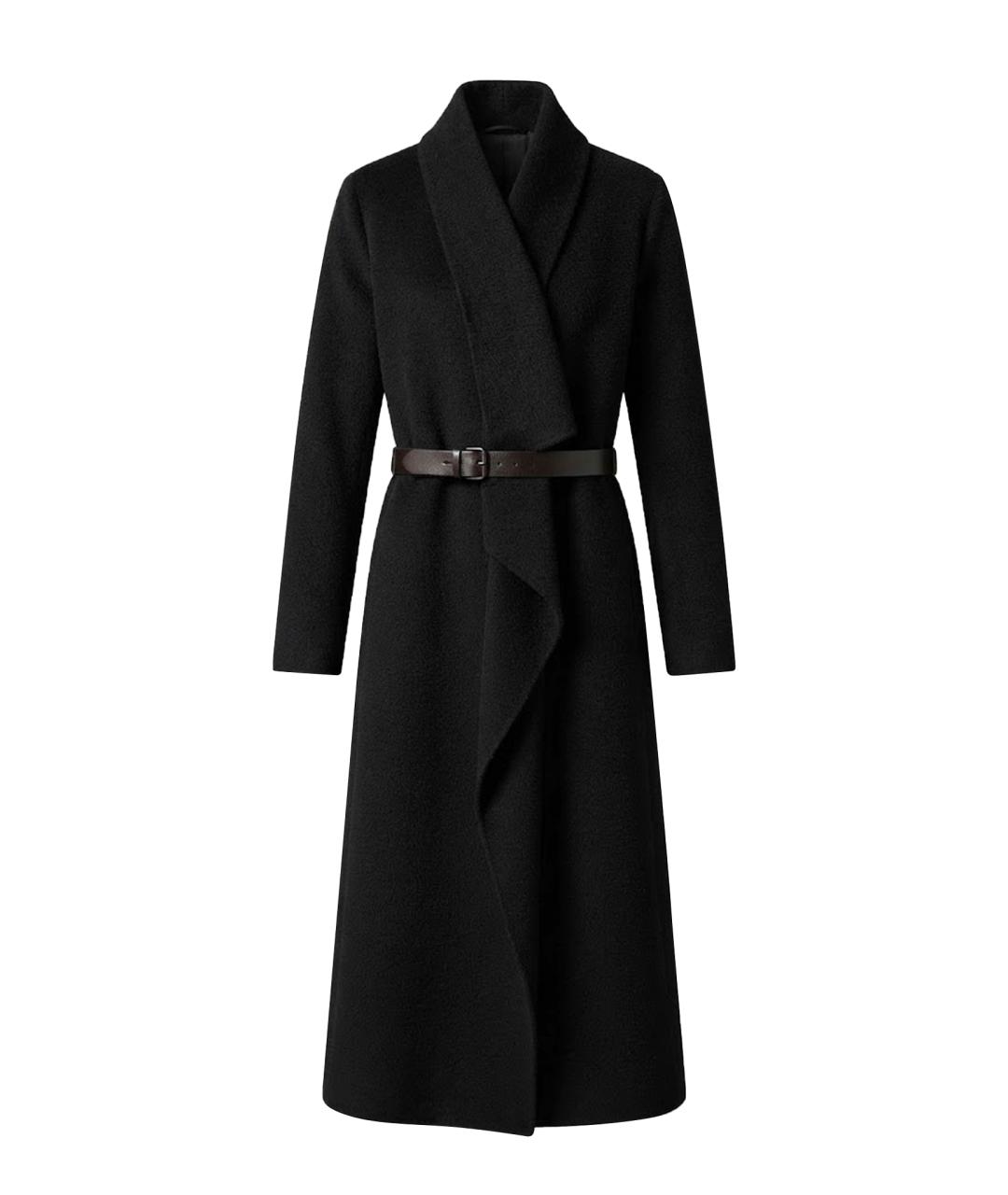 LANVIN Черное шерстяное пальто, фото 1
