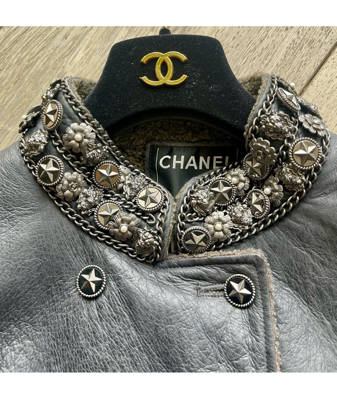 CHANEL Серая дубленка, фото 3