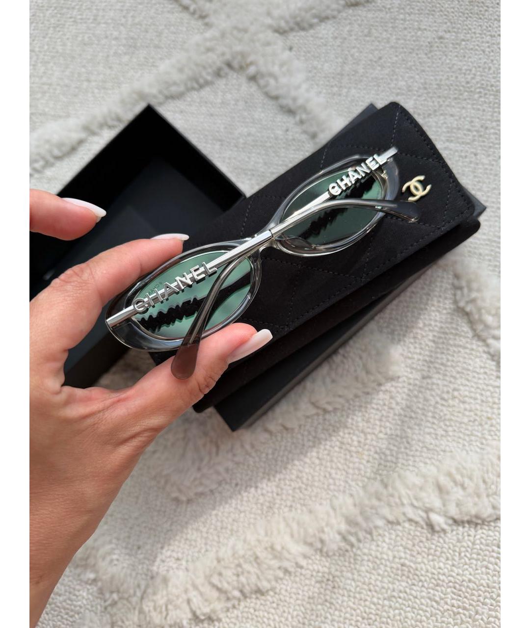 CHANEL Серые пластиковые солнцезащитные очки, фото 2