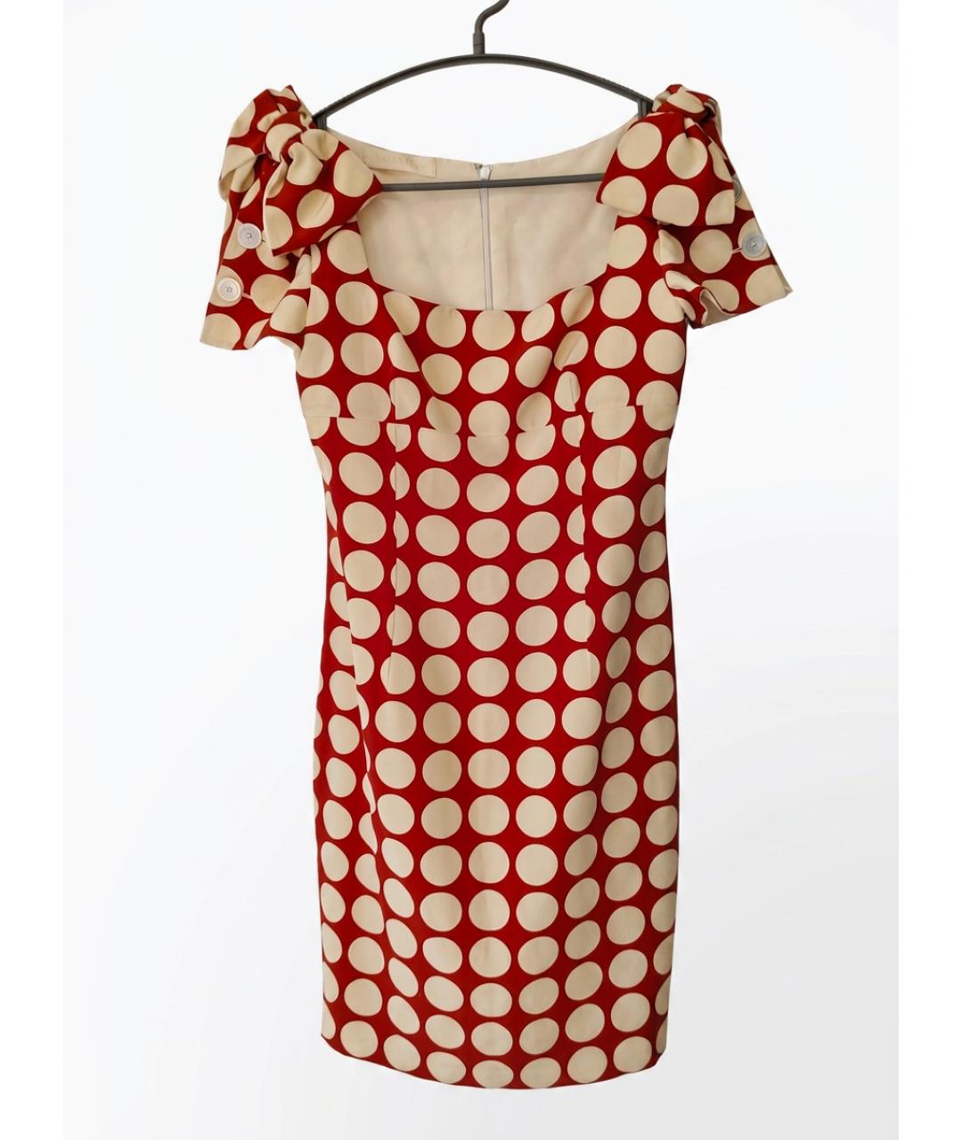 VALENTINO Красное шелковое повседневное платье, фото 9