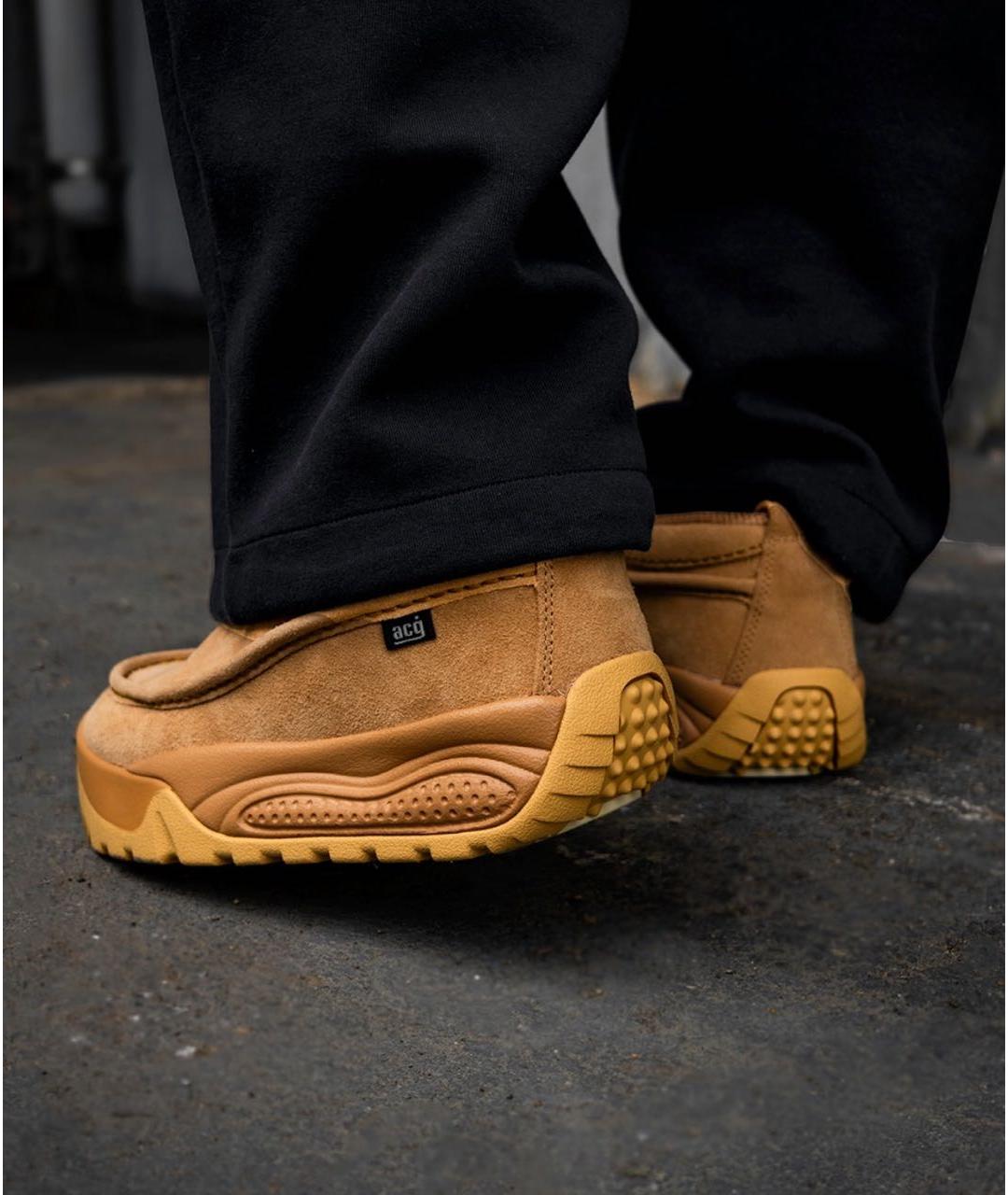 NIKE ACG Горчичные замшевые низкие кроссовки / кеды, фото 8