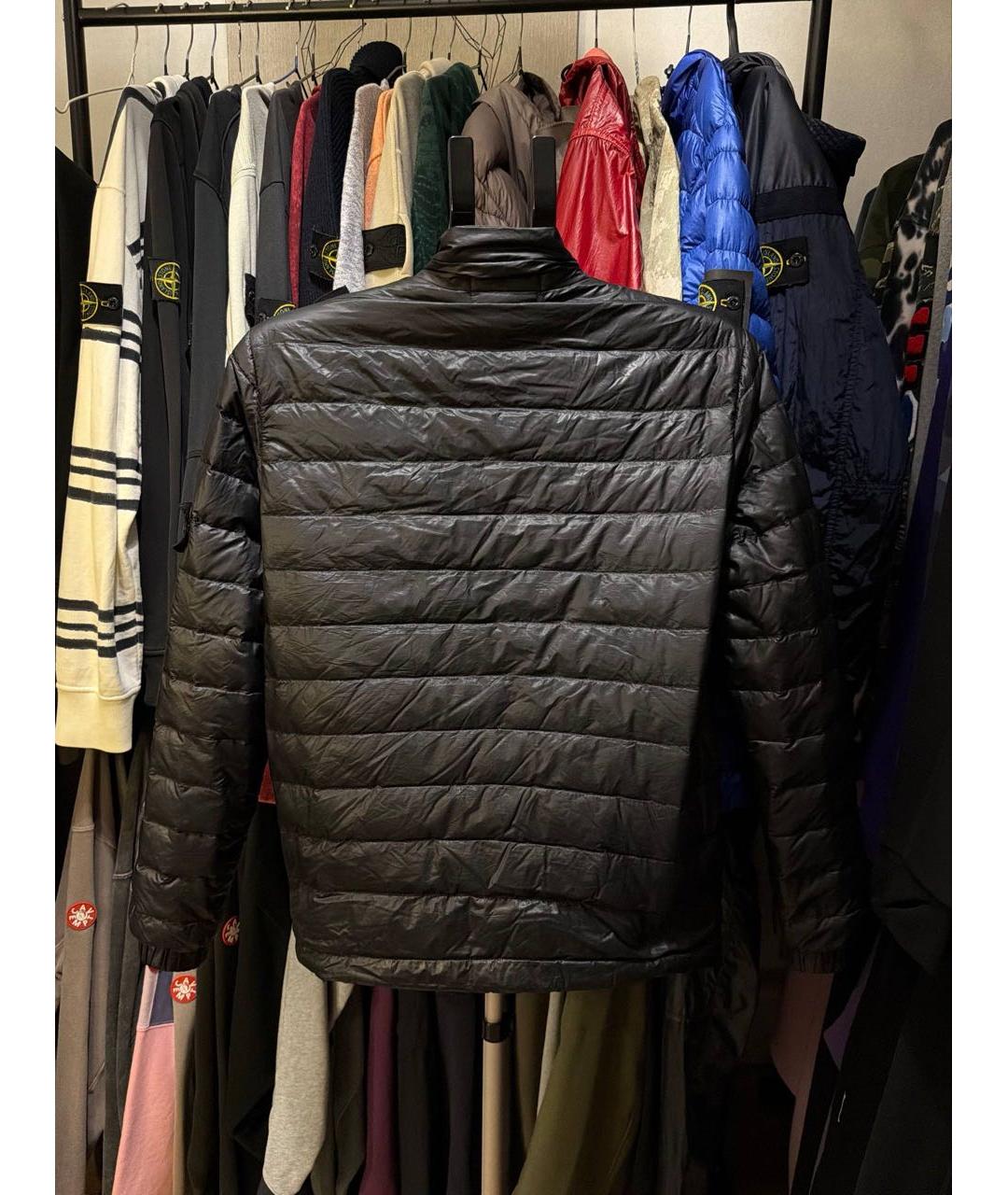 STONE ISLAND Черная полиэстеровая куртка, фото 2