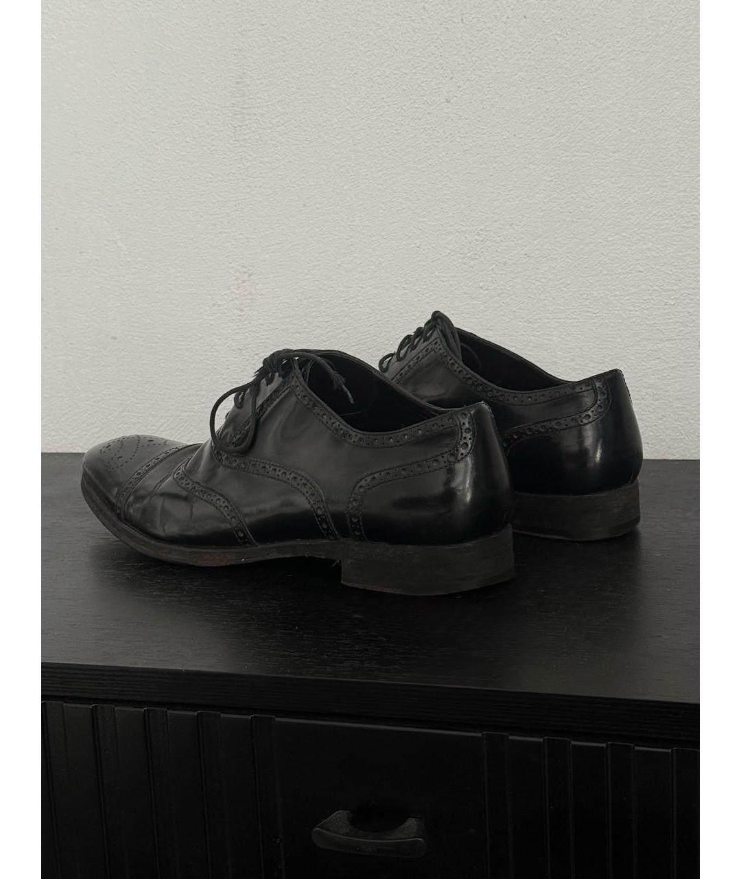SAINT LAURENT Черные кожаные туфли, фото 3