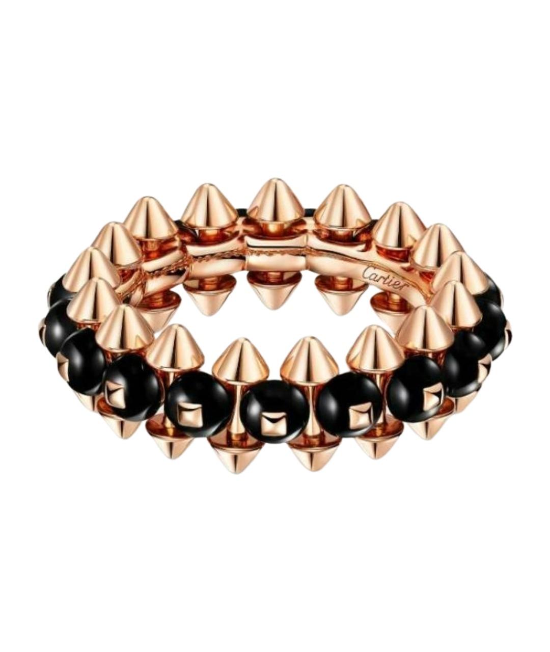 CARTIER Черное кольцо из розового золота, фото 1