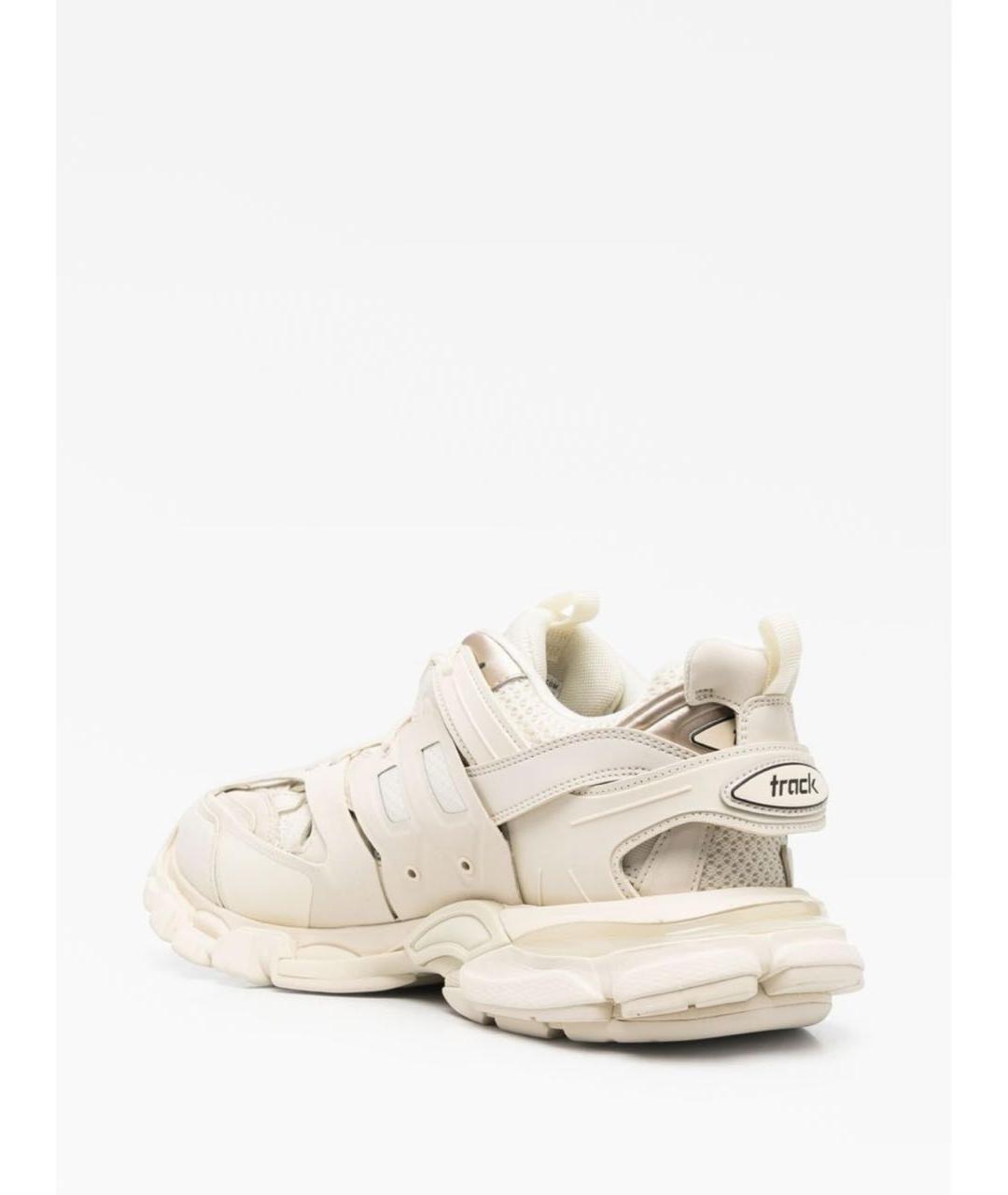BALENCIAGA Бежевые текстильные низкие кроссовки / кеды, фото 4