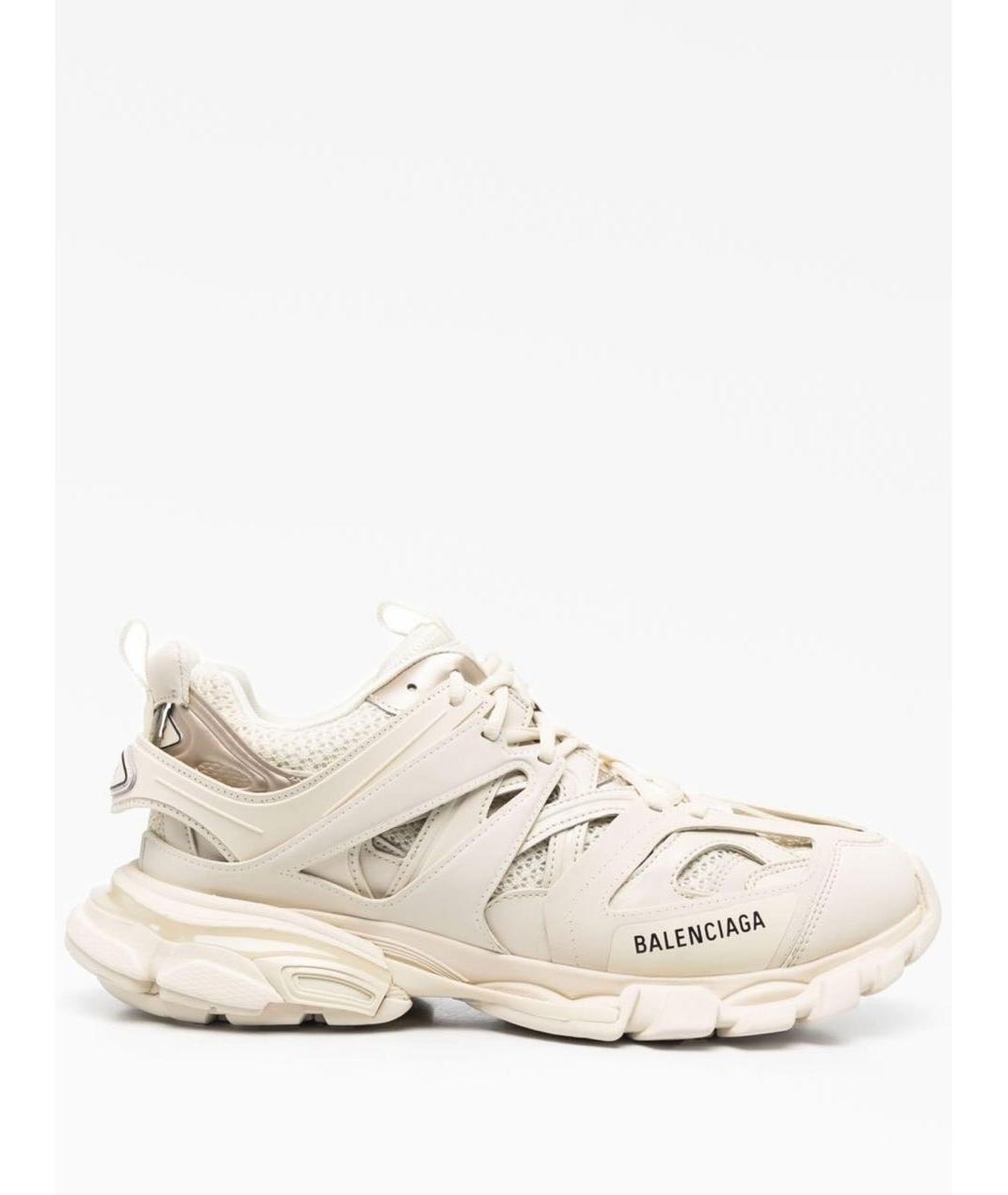 BALENCIAGA Бежевые текстильные низкие кроссовки / кеды, фото 6