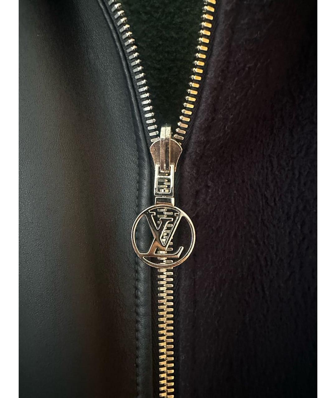 LOUIS VUITTON Темно-синяя кожаная куртка, фото 3