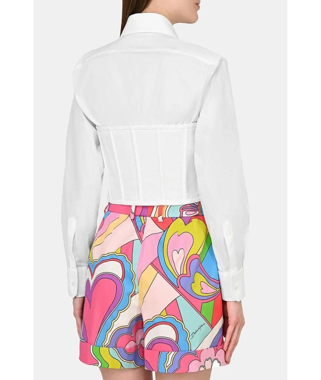 DOLCE&GABBANA Белая хлопковая рубашка, фото 4